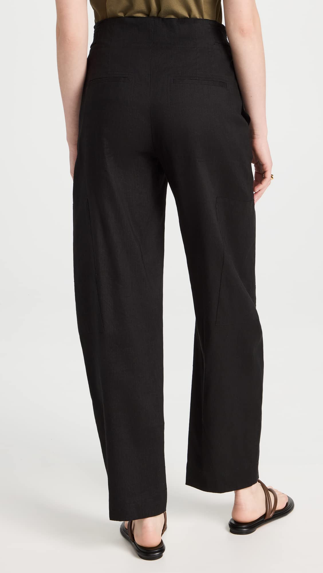 Vince Women's High Waist Tailored Utility Trousers - Slim Fit Work Pants for Office & Business Casual | Comfortable Stretch Fabric for Professional Women