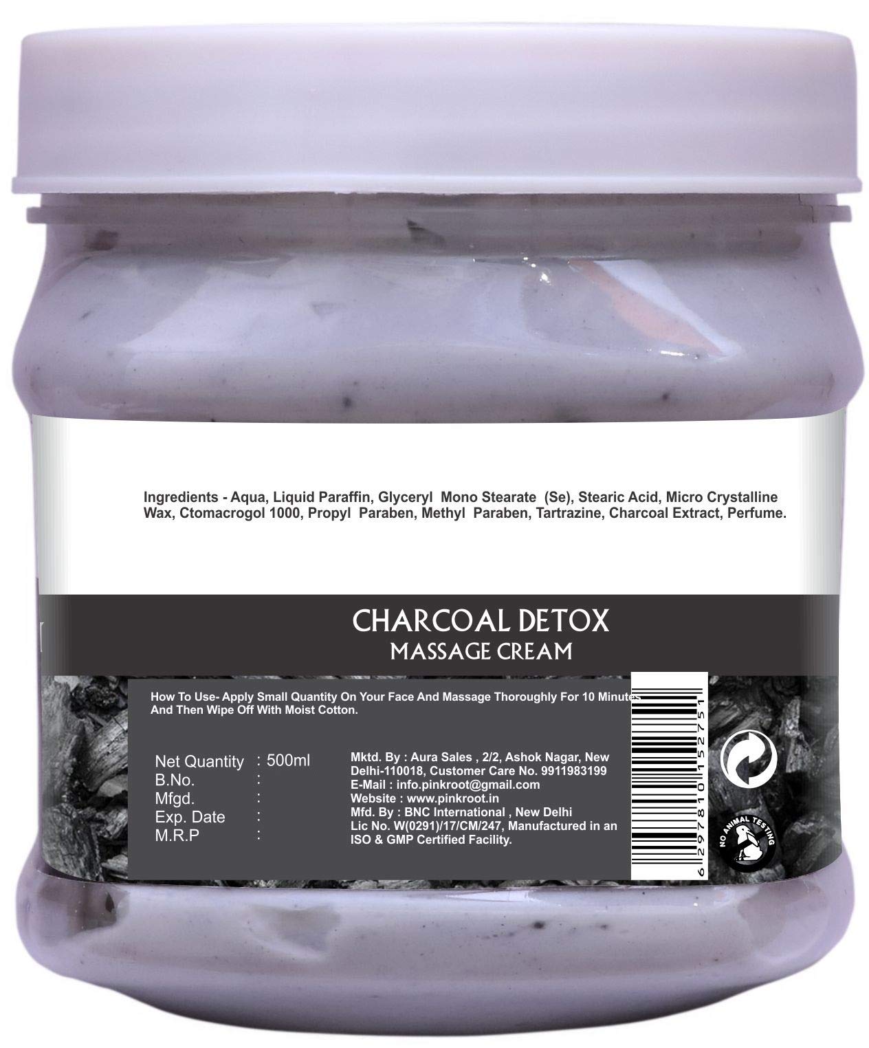 Pink Root Charcoal Cream 500g with Garlic Hair Mask 500g - Natural Hair Growth Treatment for Dry, Damaged Hair | Deep Conditioning & Scalp Care for Women & Men | Home Hair Spa Solution