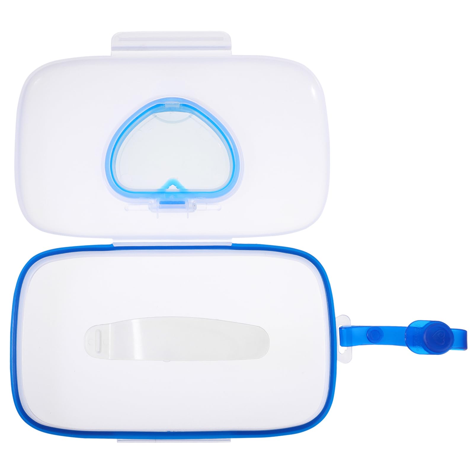 Portable Baby Wipe Dispenser - Refillable Travel Wipes Container for Diaper Bags, Strollers & Cars | Blue Sky Pouch for On-The-Go Parents | Perfect for Travel, Bathroom & Nursery Organization