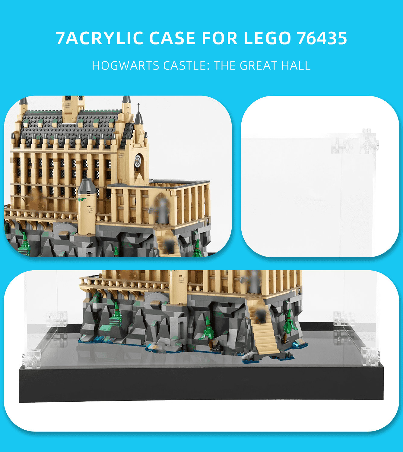 LEGO Harry Potter Hogwarts Castle: The Great Hall 76435 Display Case - Premium Acrylic Protector for Collectible Building Sets - Perfect for Showcasing & Protecting Your LEGO Collection at Home or Office