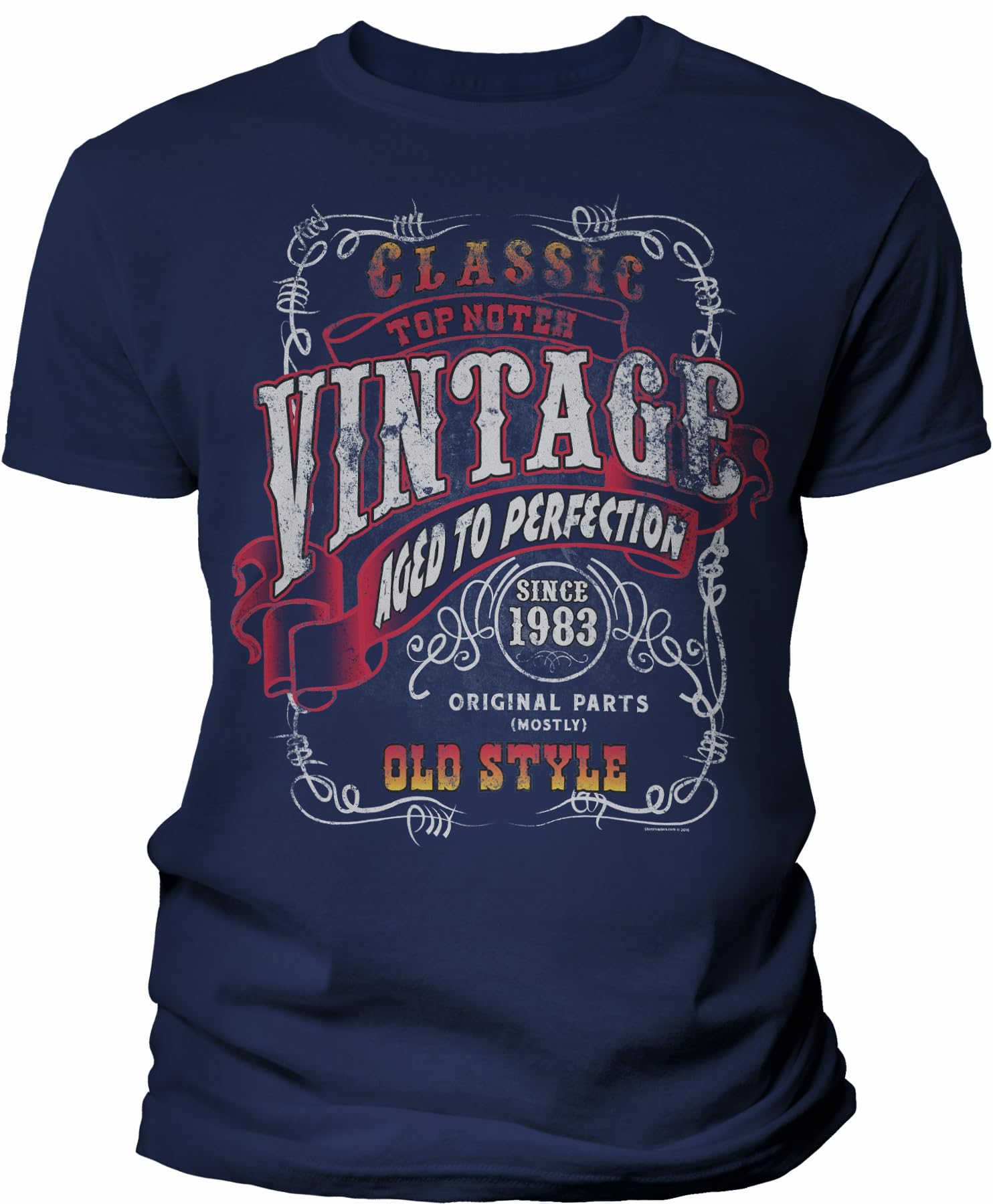 Vintage 1983 Aged to Perfection 42nd Birthday Gift T-Shirt for Men - Sturgis Motorcycle Rally Themed Apparel - Perfect for 42nd Birthday Parties & Motorcycle Enthusiasts
