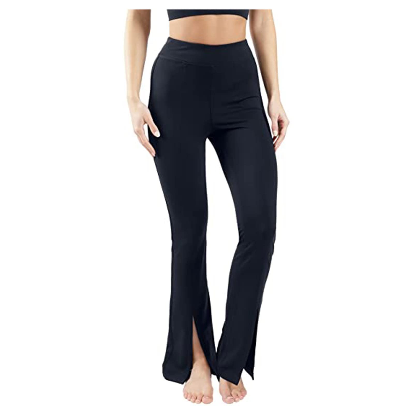 Women's High Waist Wide Leg Yoga Pants - Stretchy Casual Loose Fit Capri Pants with Side Splits for Sports, Fitness & Lounge Wear - Perfect for Yoga, Running, Travel & Everyday Comfort