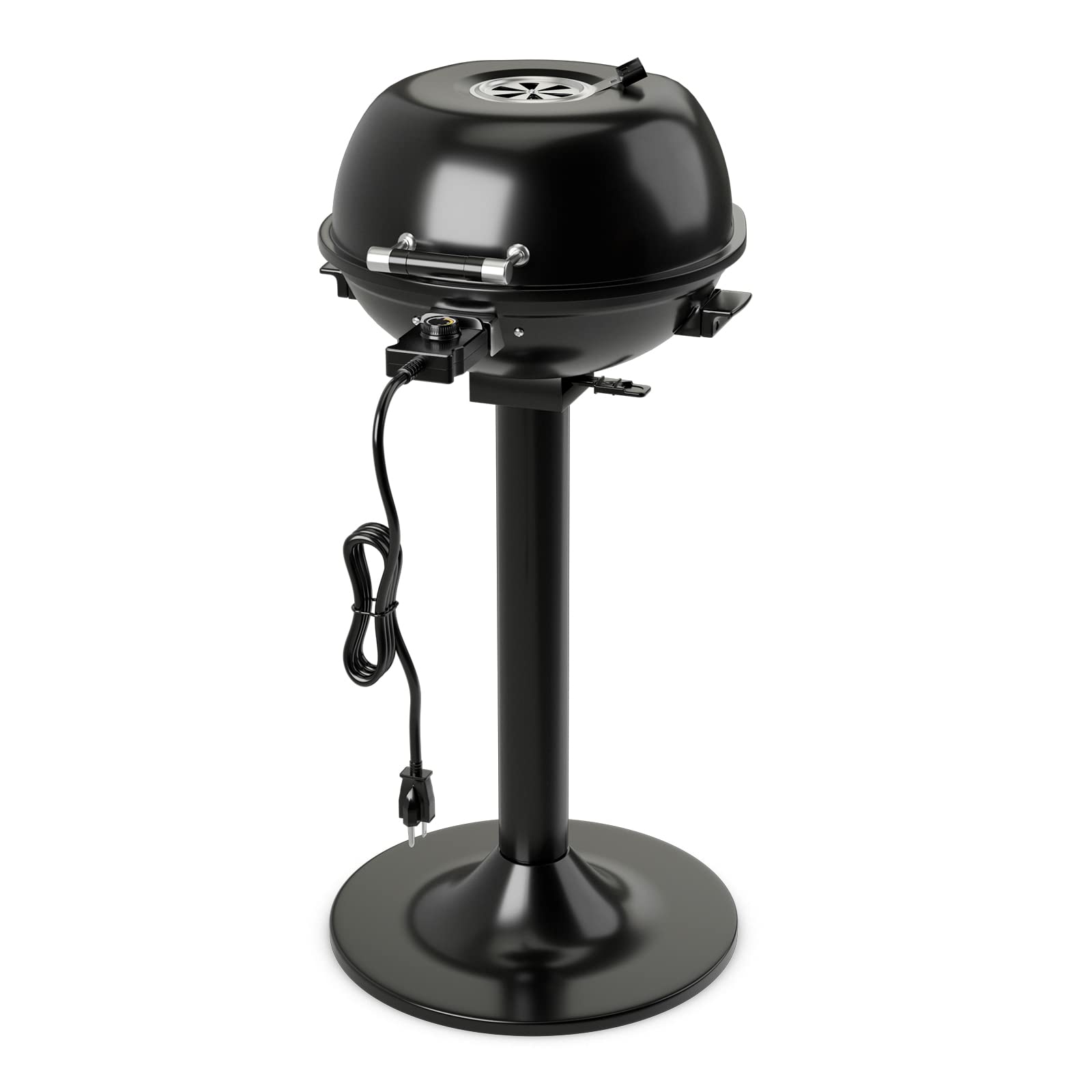 Giantex 1600W Electric BBQ Grill with Removable Non-Stick Grill Rack, Warming Rack & Oil Drip Tray - Adjustable Temperature Portable Outdoor Grill for Camping, Picnics, Tailgating, Backyard & Patio Parties - Black