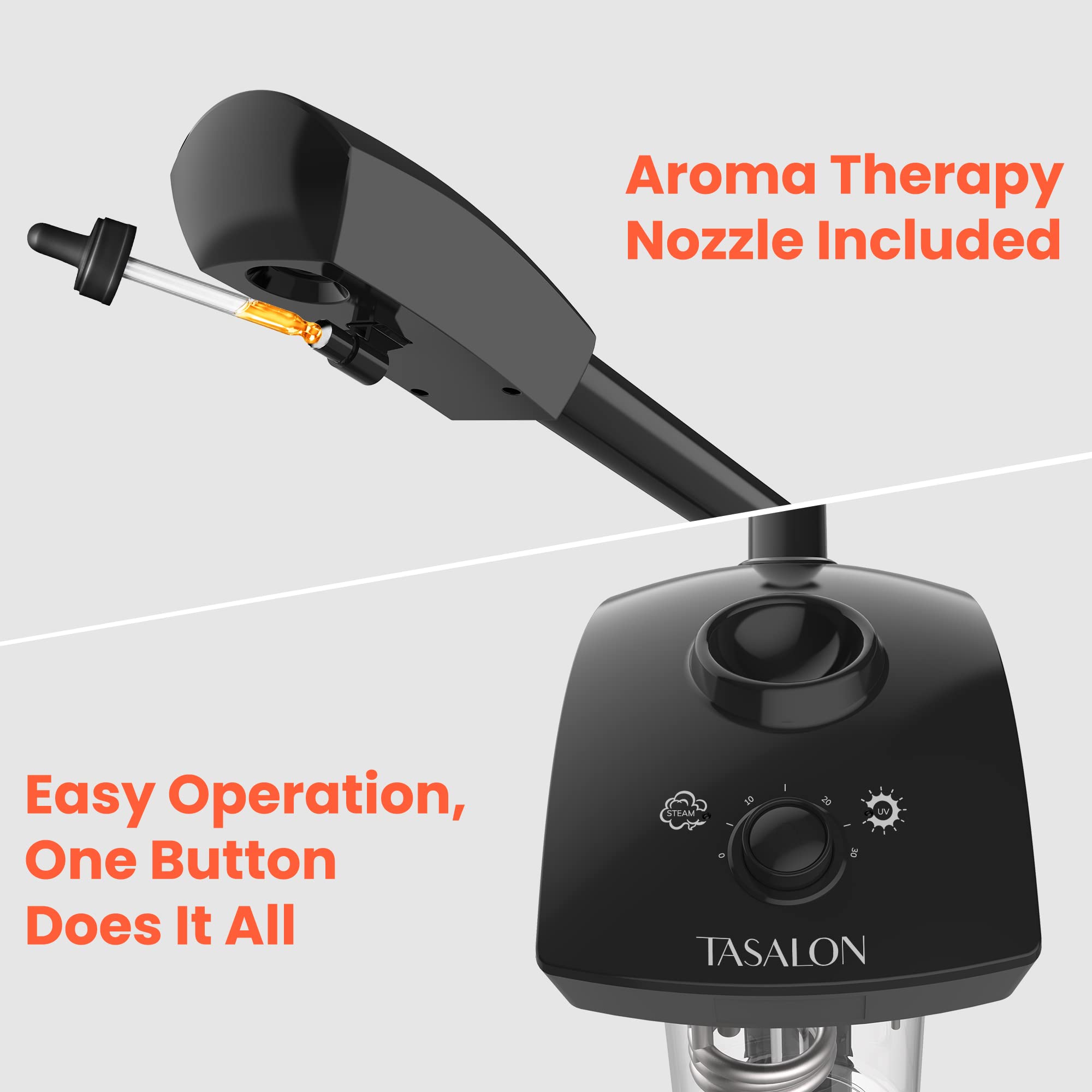 Professional Ionic Facial Steamer for Deep Skin Cleansing - Hot Mist Face Steamer for Spa & Salon Use, Black | Perfect for At-Home Skincare & Esthetician Treatments