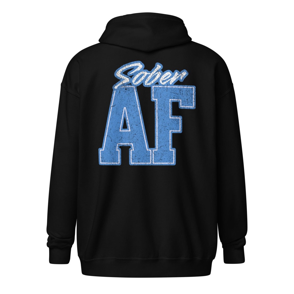 Sober AF Unisex Heavy Blend Zip Hoodie - Comfortable & Stylish Pullover for Men & Women - Perfect for Casual Wear, Gym, and Outdoor Activities