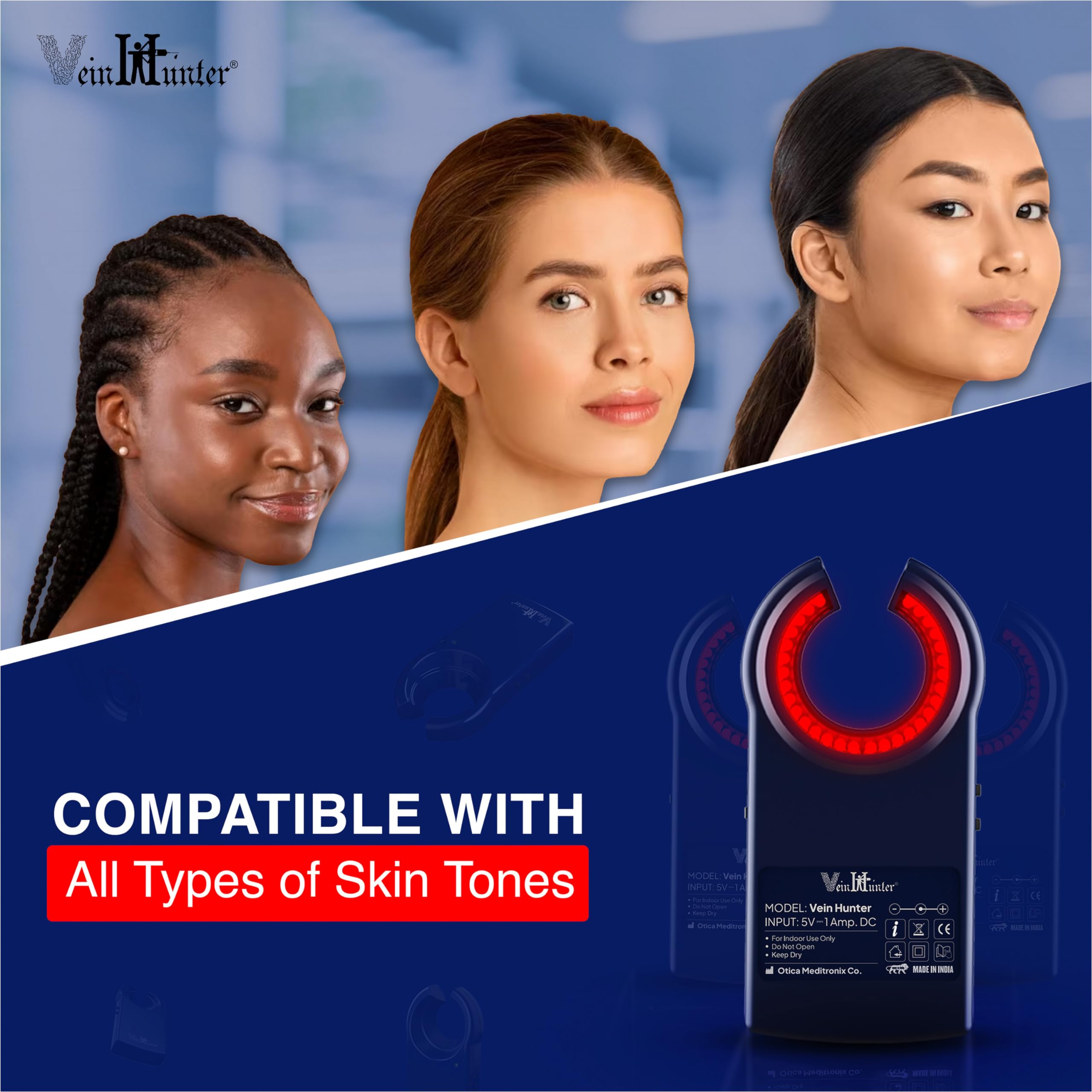 **LED Infrared Vein Finder Glasses for IV Access & Phlebotomy - Vein Detection Device for Doctors, Nurses & Home Use | Medical, Emergency & DIY Scenarios**