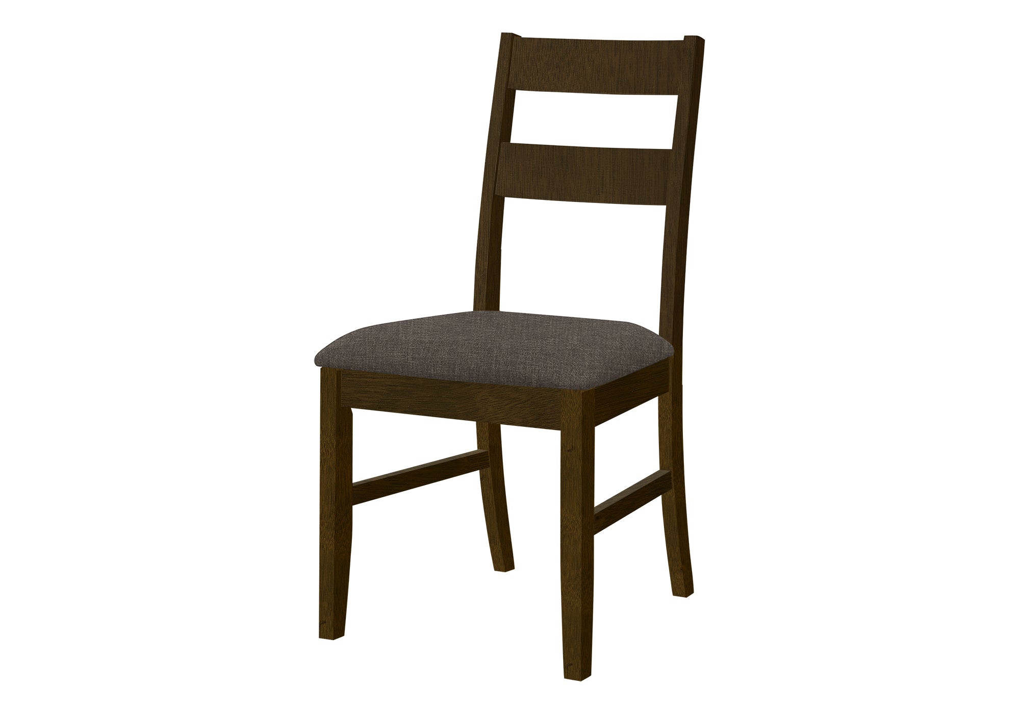 Set of 2 Brown Upholstered Dining Chairs - 37 Inch Height Solid Wood Frame with Fabric Seat - Transitional Style Side Chairs for Dining Room & Kitchen - Perfect for Family Meals and Entertaining Guests