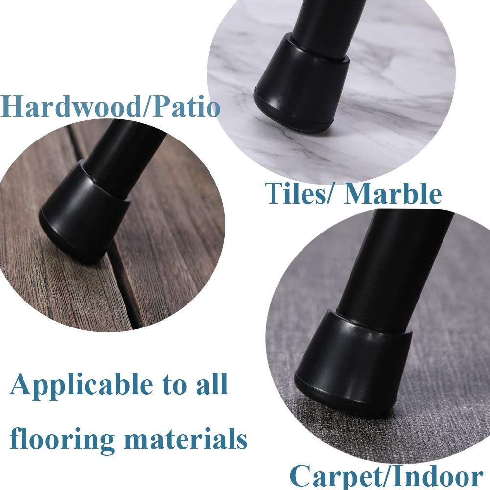 Non-Slip Rubber Chair Leg Tips Caps 1-1/8