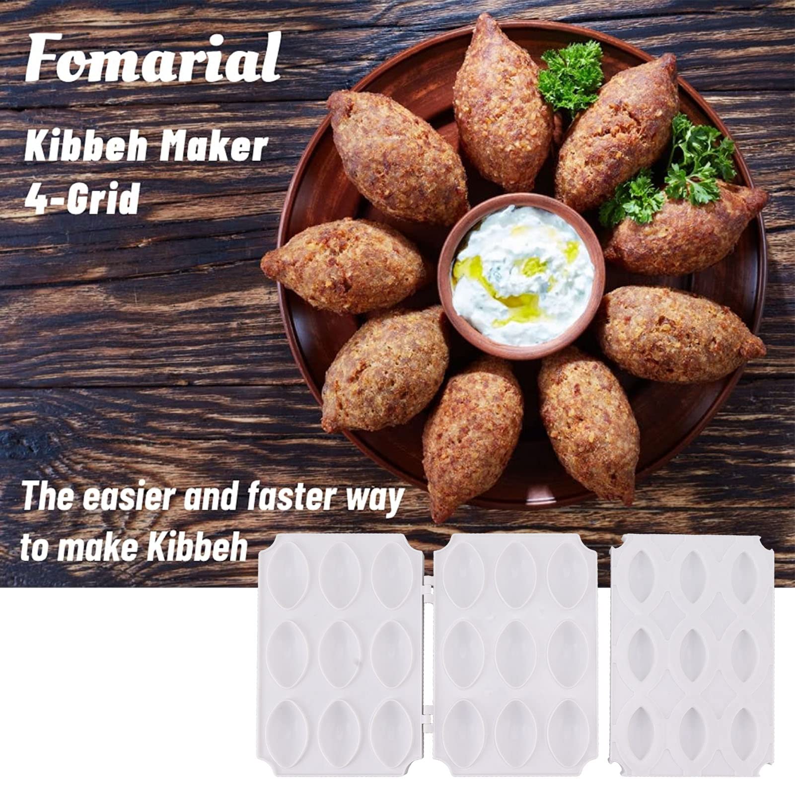 Durable Meatball Mold & Meatloaf Maker Press Tool - 9 Grid DIY Manual Meatball Maker for Homemade Kubba & Meatballs | Perfect Kitchen Accessories for Cooking, Meal Prep & Party Snacks