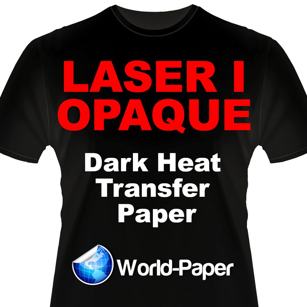 Laser Printer Heat Transfer Paper - 1 Step Opaque for Dark Fabrics, 8.5x11 Inches (25 Sheets) | Ideal for T-Shirts, Tote Bags & DIY Crafts
