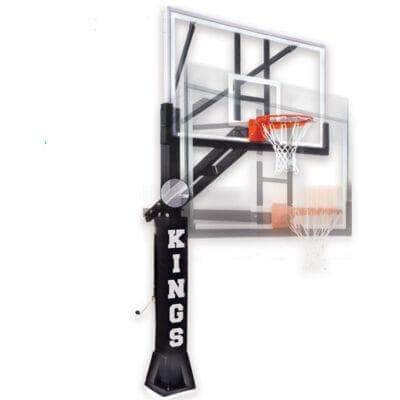 First Team Stainless Steel Adjustable Basketball Hoop - 6' to 10' Height Range - Outdoor Basketball Goal System for Driveway, Backyard & Gym Use