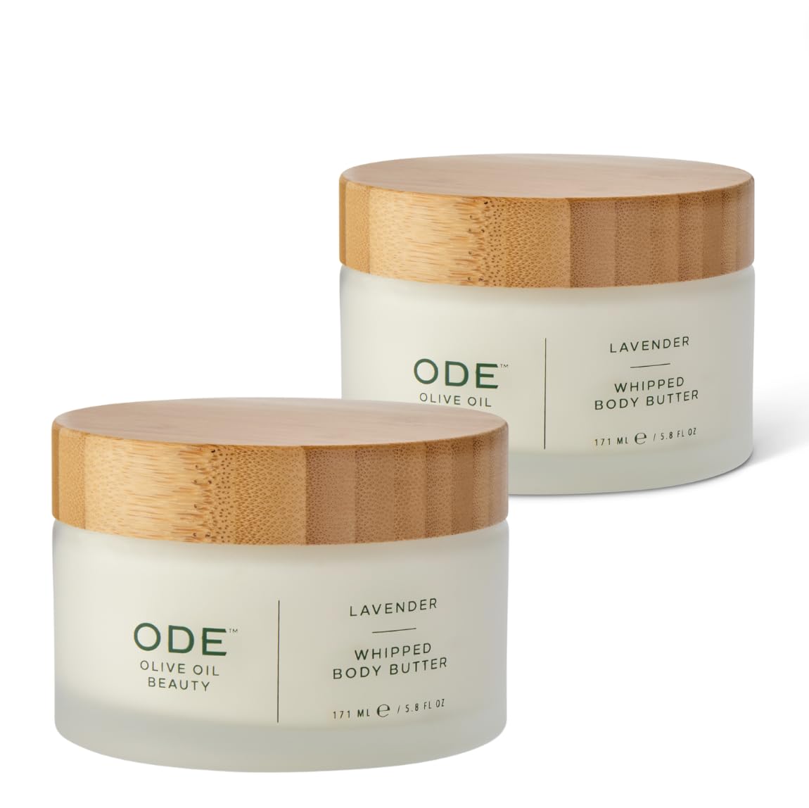 McEvoy Ranch Lavender Whipped Body Butter 2-Pack - Organic Shea & Cocoa Butters, Nourishing EVOO for Skin Brightening & Firming | Perfect for Dry Skin Care & Spa Day Relaxation