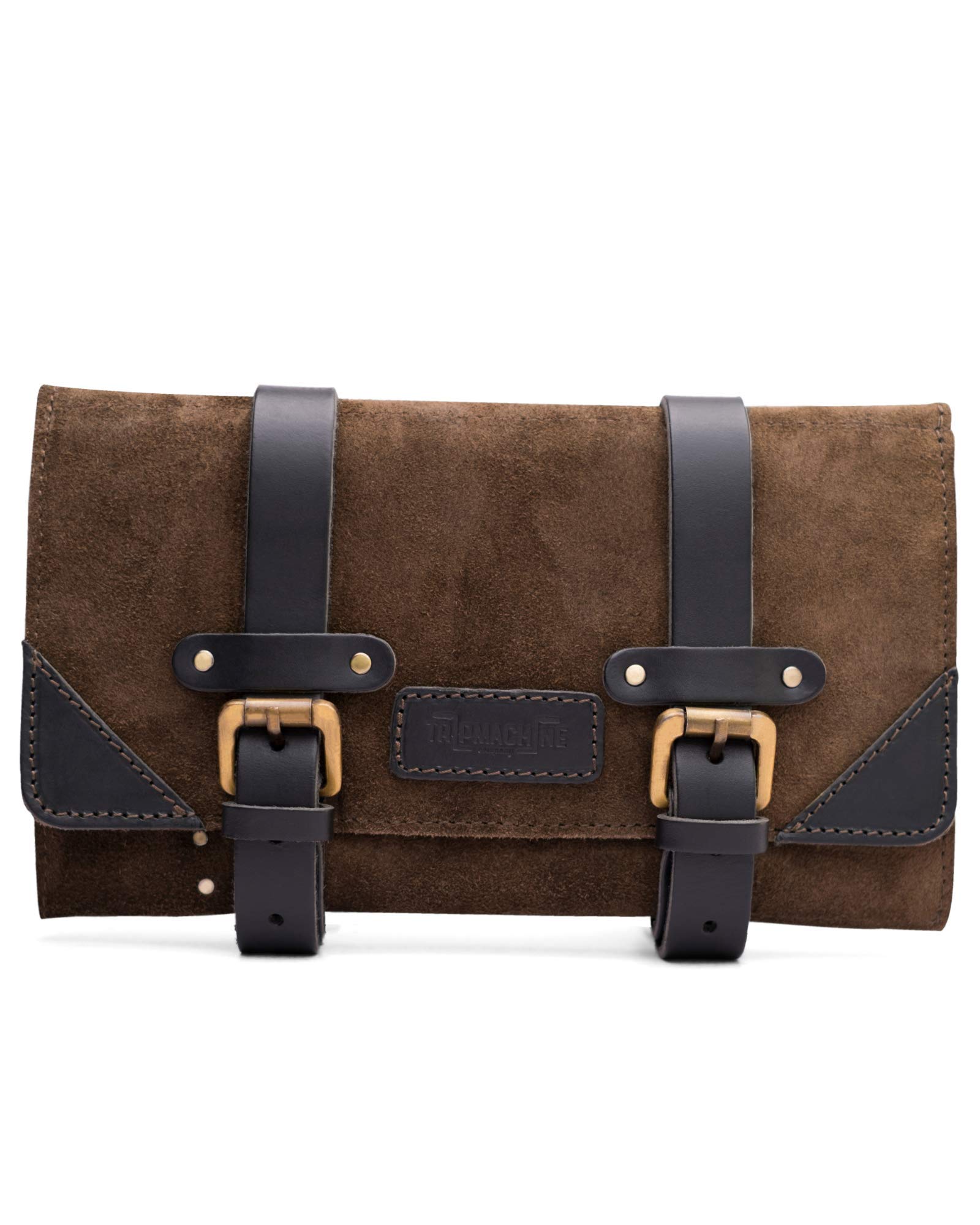 Trip Machine Company Leather Tool Roll - Tobacco Black - Durable & Stylish Organizer for Tools, Knives, or Art Supplies - Perfect for Craftsmen, DIY Enthusiasts & Outdoor Adventures