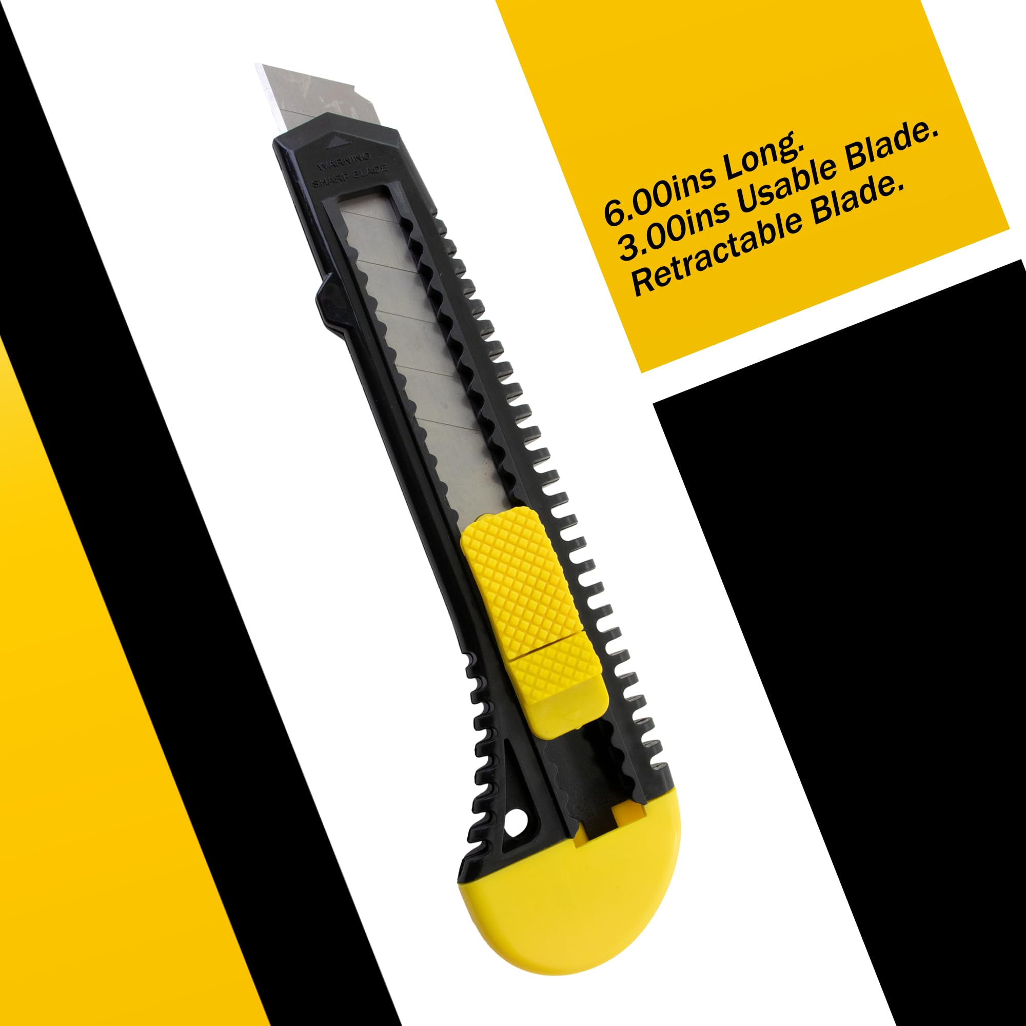 600 Pack Heavy Duty Utility Knives with Snap-Off Blades - Box Cutters for Warehouse, Shipping & DIY Projects - Black Industrial Safety Knives for Packaging, Moving & Crafting