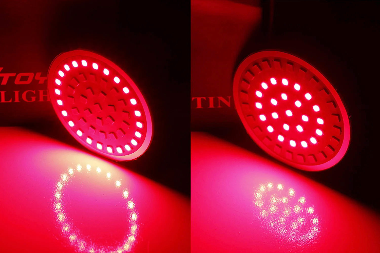 2 Pack 1157 Dual Filament LED Bulbs - Red Turn Signal Tail Brake Lights Compatible with Harley Davidson Motorcycles - High Visibility for Night Riding & Safety
