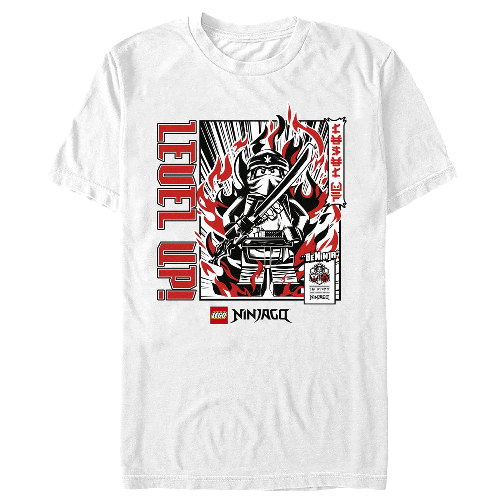 Lego Ninjago Level Up Ninja Graphic T-Shirt for Men - Cool Short Sleeve Cotton Tee - Perfect for Cosplay, Gaming & Casual Wear