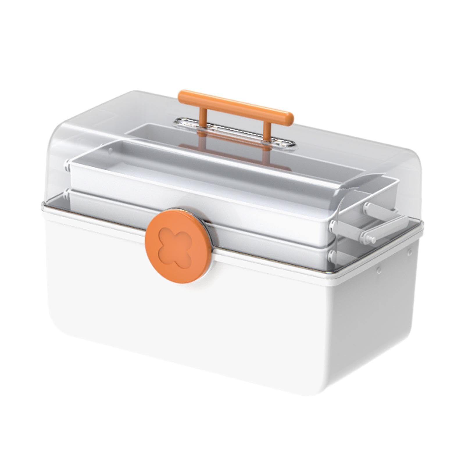 Portable First Aid Kit Organizer - Compact & Lightweight for Hiking, Camping, Travel & Emergency Preparedness - White Medical Supply Case for Outdoor Adventures & Home Safety