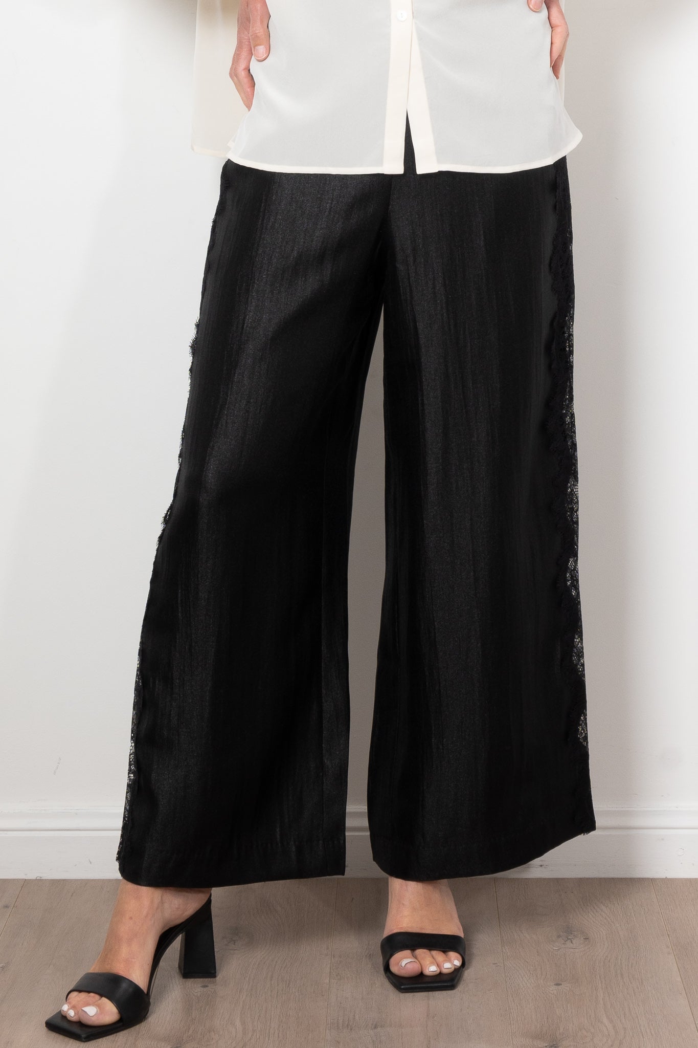 M.A. Dainty Audrey Women's High Waisted Flared Pants - Vintage Retro Wide Leg Trousers for Casual Wear, Office & Date Night Outfits