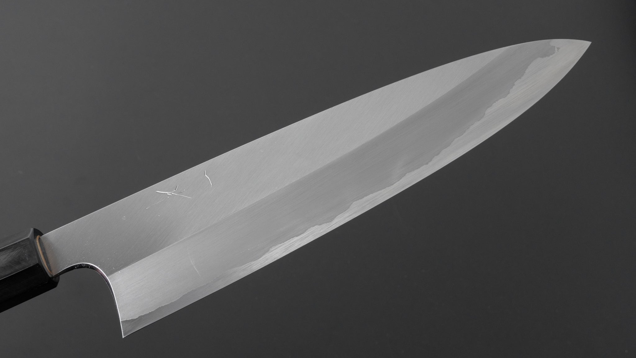 Hitohira Togashi White #1 Stainless Clad Migaki Gyuto 210mm Japanese Chef Knife with Ho Wood Handle - Perfect for Sushi, Meat Cutting & Professional Kitchen Use