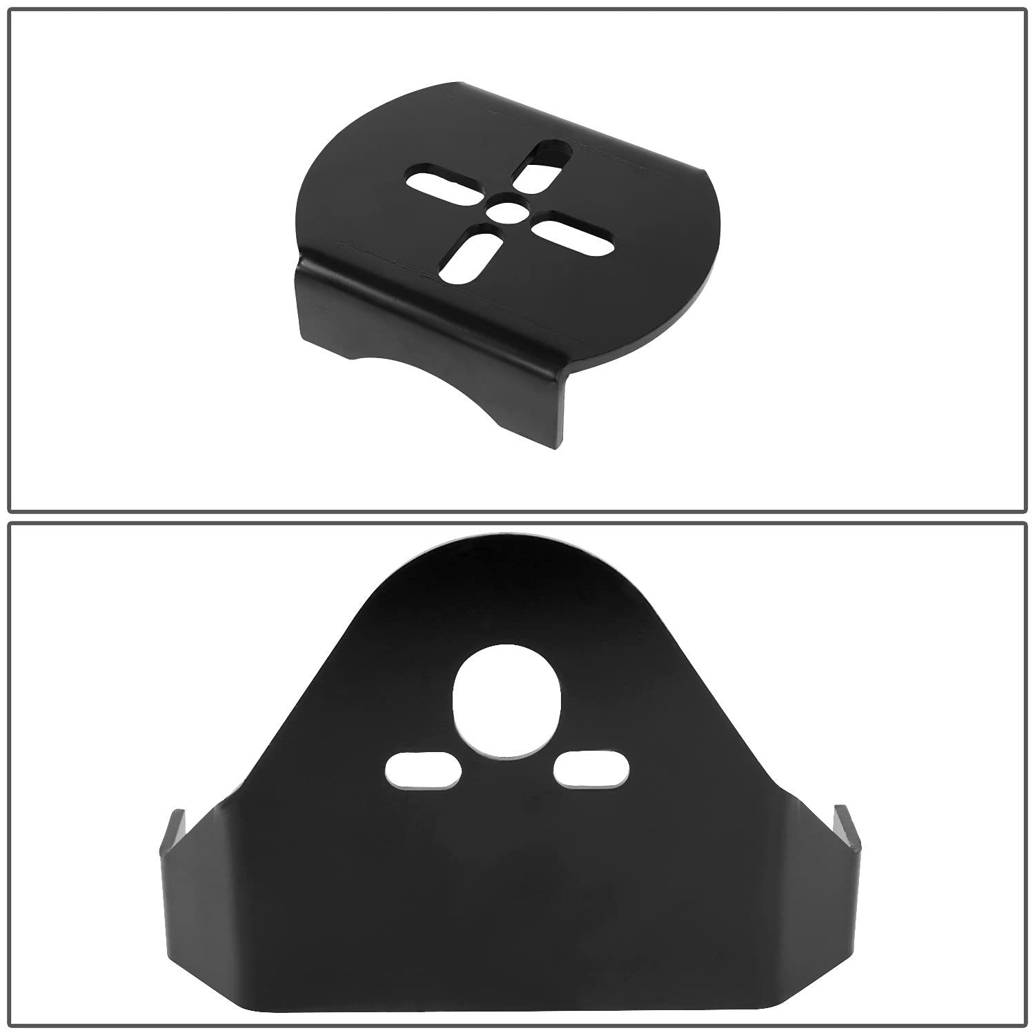 DNA Motoring LEPOW-099 Black Powder Coated Weld-On Air Suspension Brackets - Upper/Lower Rear Air Bag Mounting Kit for Custom Car Builds & Lowrider Suspension Upgrades (Ideal for Show Cars, Performance Vehicles & Air Ride Installations)