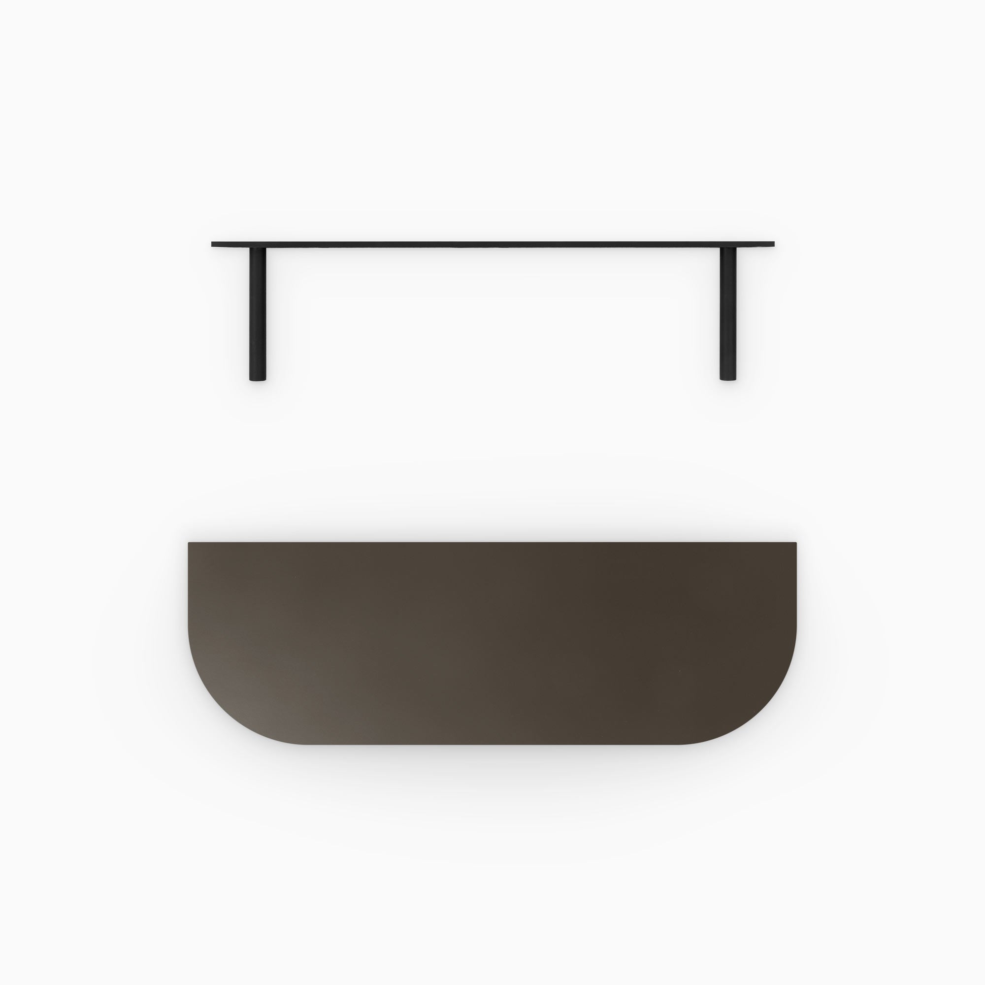 Aksel RADius Floating Shelf - Premium Tungsten Wall Shelf for Home & Office - Perfect for Living Room, Bedroom, Kitchen Storage & Display