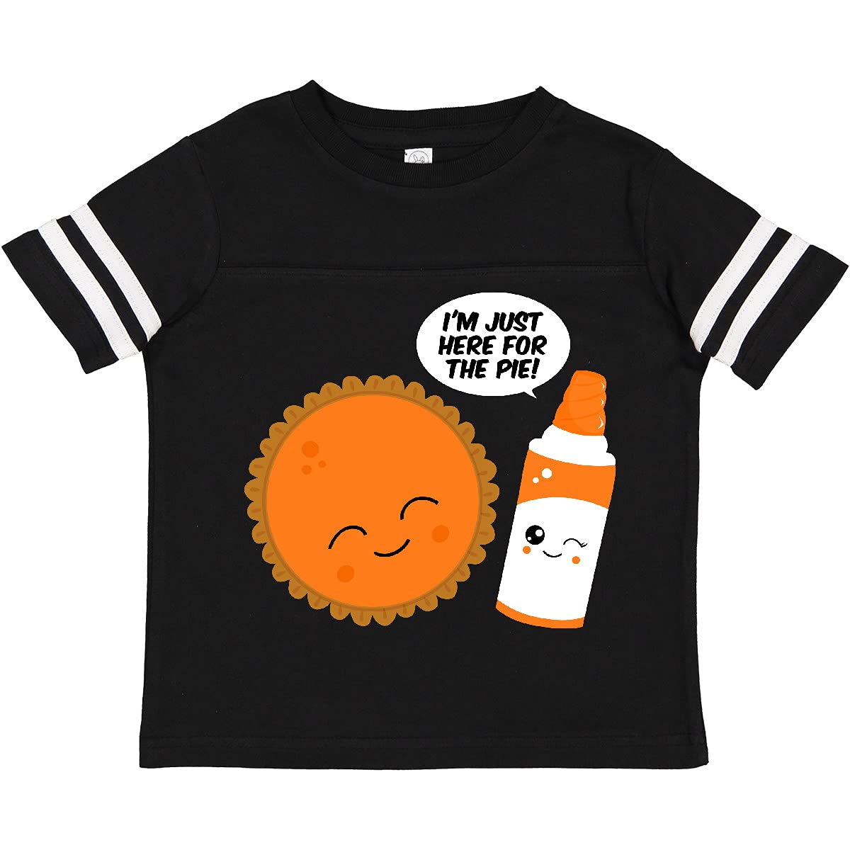 Inktastic Here for The Pie Toddler T-Shirt - Cute Thanksgiving Outfit for Babies & Toddlers - Perfect for Family Gatherings, Holiday Photos & Festive Celebrations