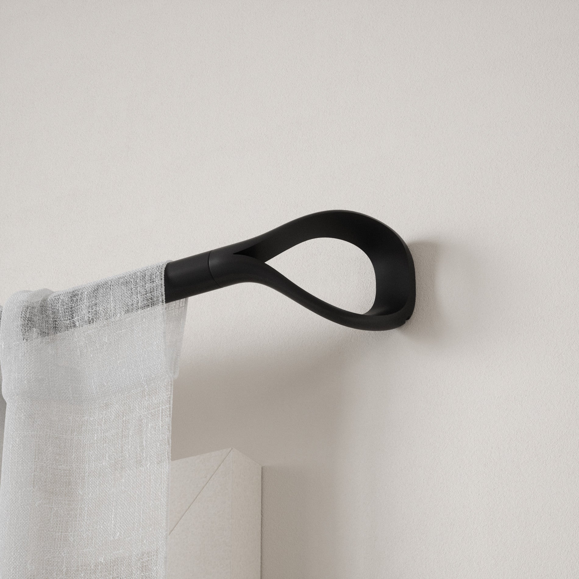 Loop 1 Adjustable Curtain Rod - Heavy Duty Stainless Steel Tension Rod for Windows, Doors & Room Dividers - Perfect for Home, Office & Dorm Decor