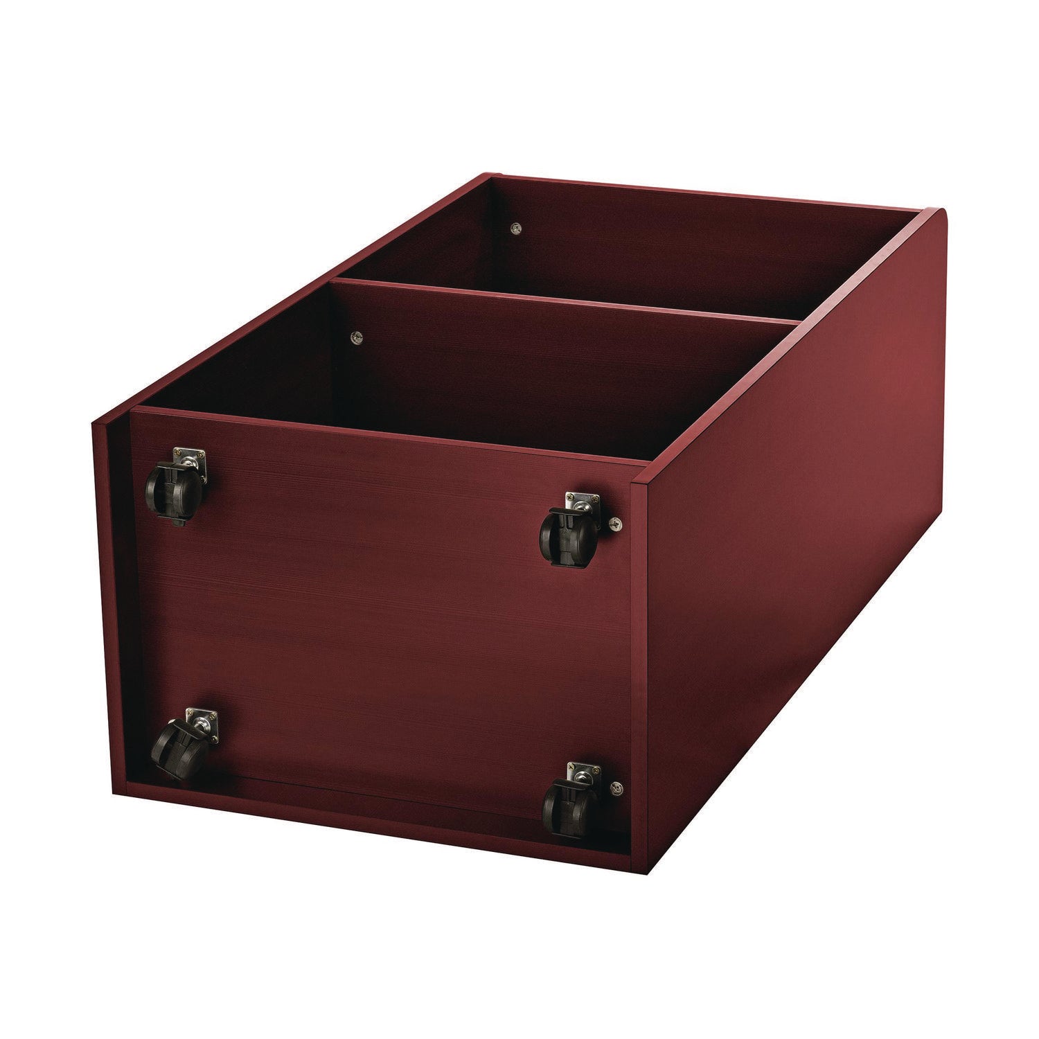 AdirOffice Wooden Mobile Lectern Podium with Storage Shelves - 22.44