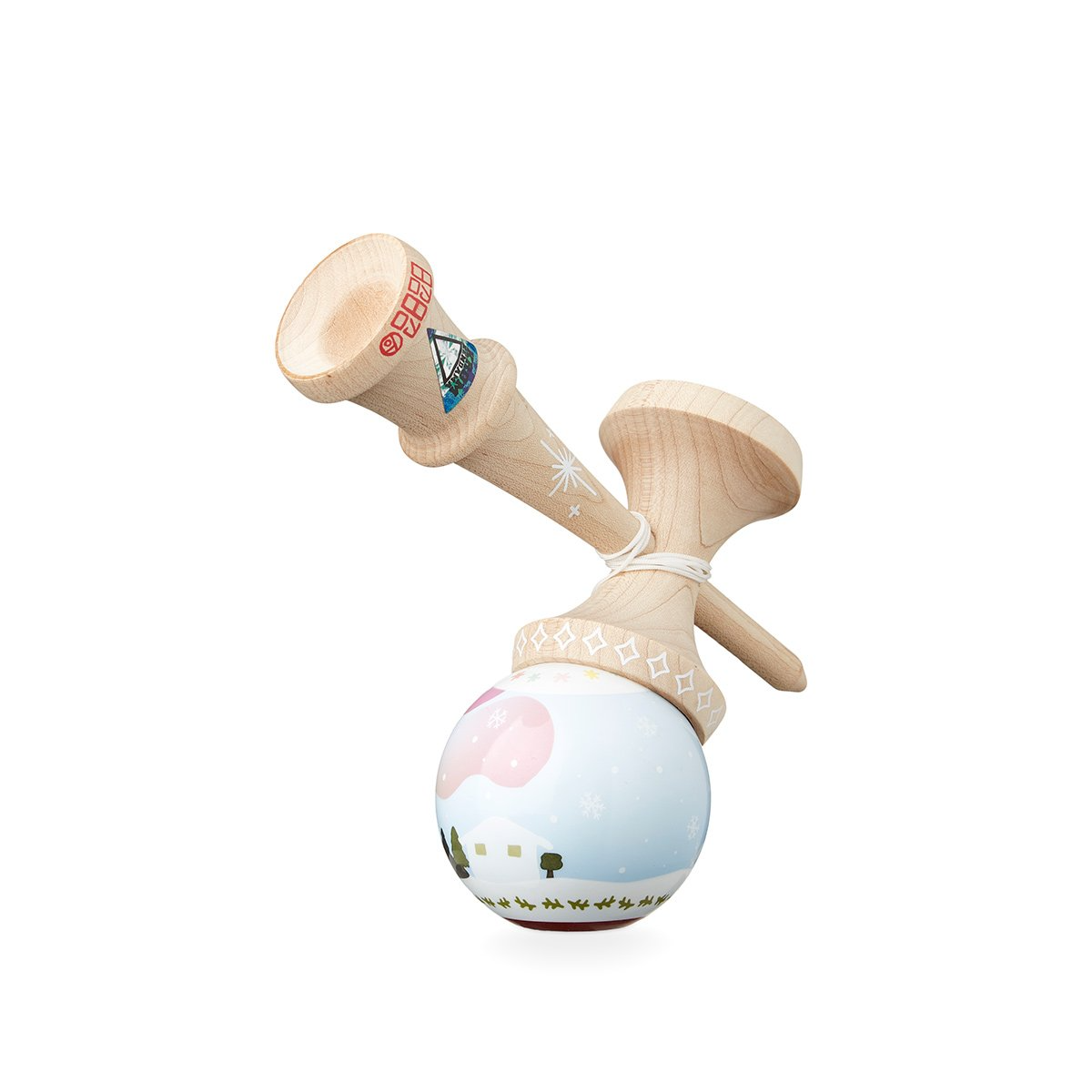 Premium Krom Signature Kendama - Handcrafted Wooden Skill Toy for All Ages - Perfect for Winter Play, Stress Relief & Skill Development