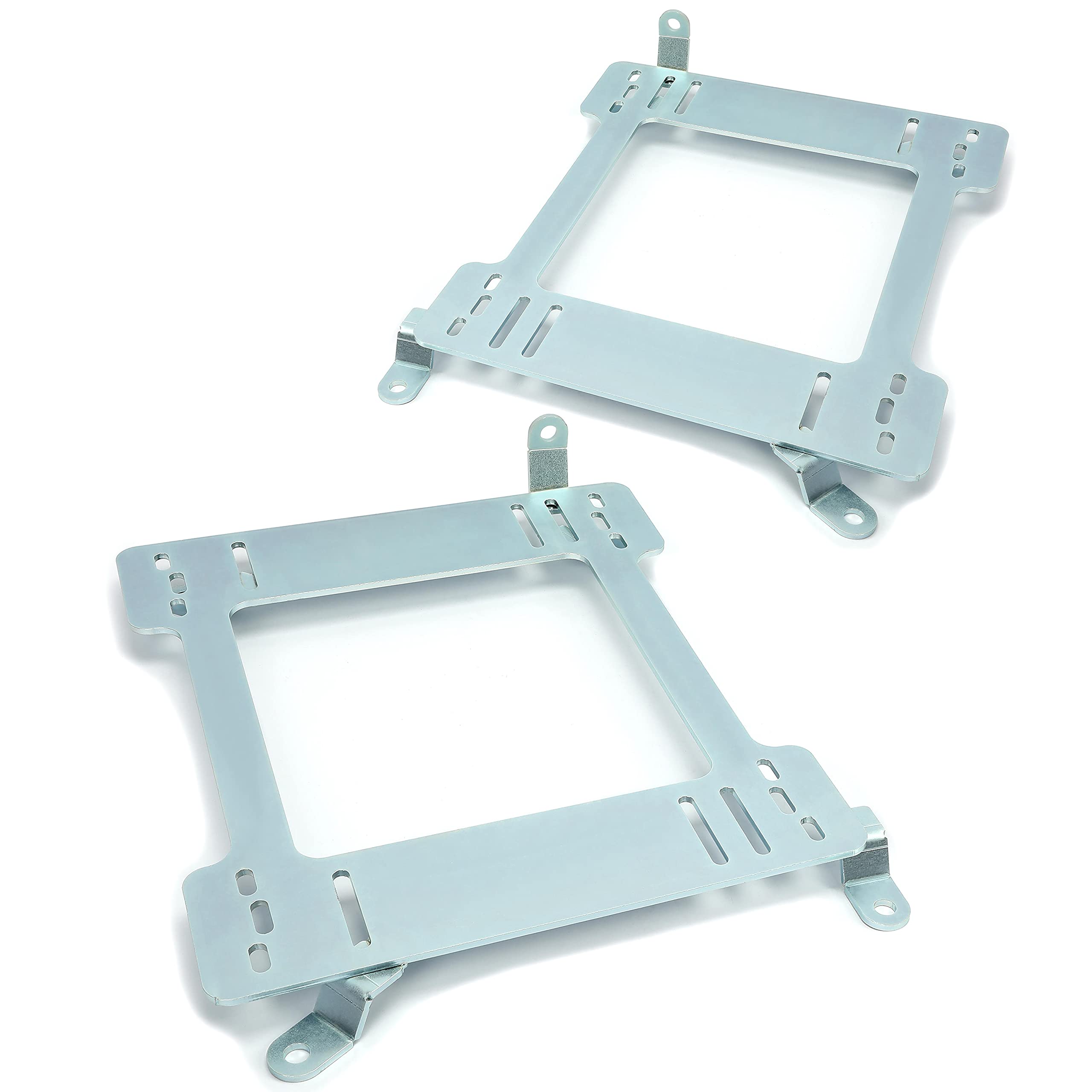 KUAFU Racing Coupe Seat Mount Bracket for 1992-1999 BMW E36 2 Door - Silver Steel Seat Mount Rail - Perfect for Track Racing & Street Performance Upgrades