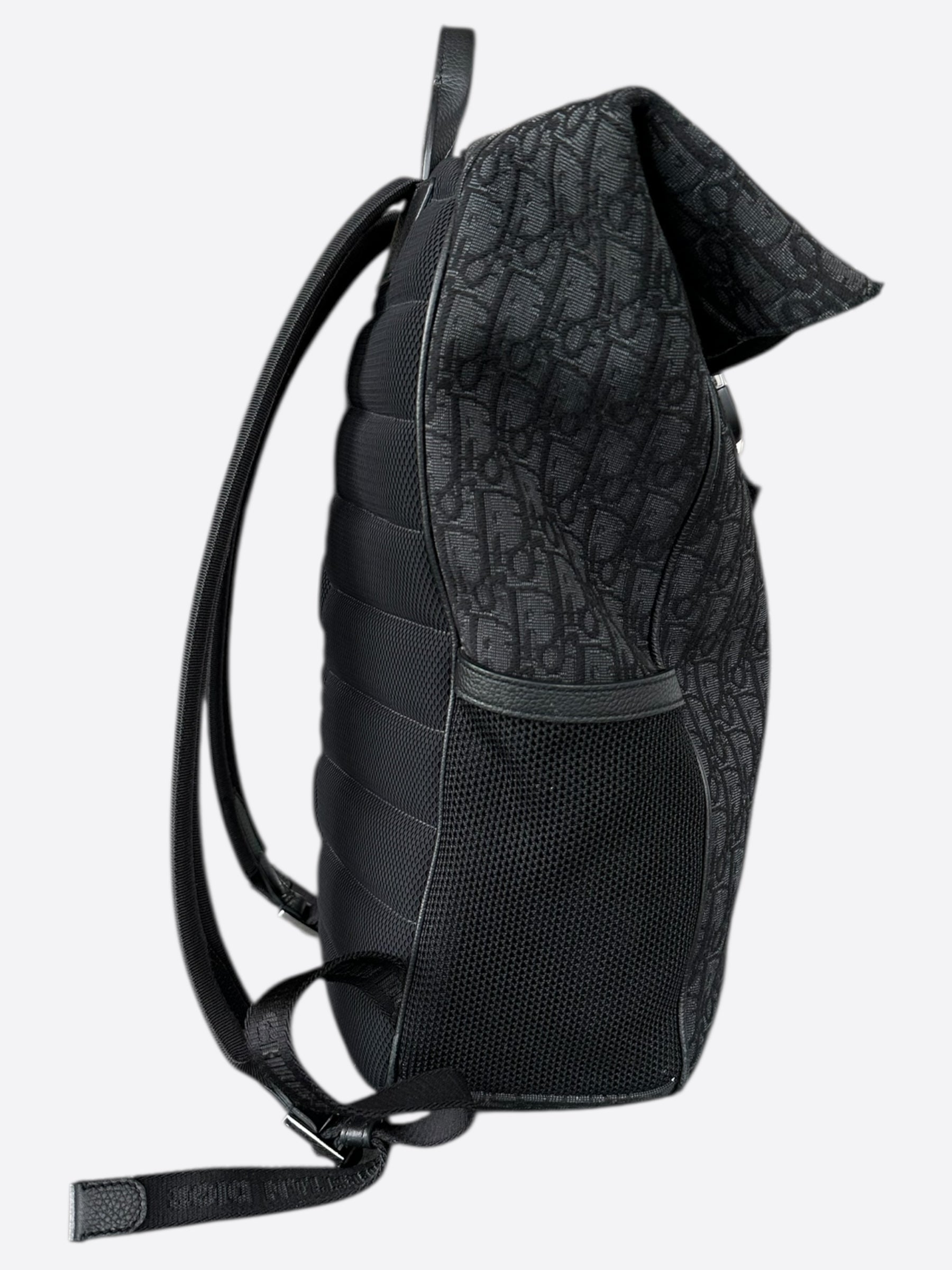 Dior Black Oblique 8 Roll Backpack for Women | Luxury Designer Travel Backpack | Perfect for Work, Gym & Weekend Getaways
