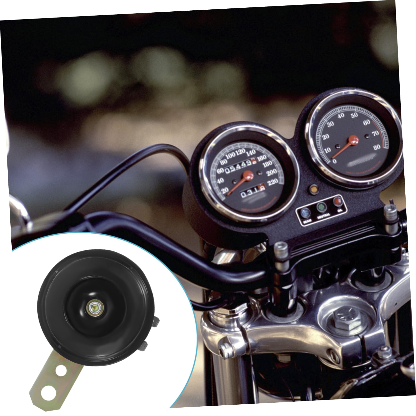 Garneck Universal 12V Super Loud 110dB Motorcycle Air Horn - Waterproof for Scooter, Moped, Dirt Bike, ATV, Go-Kart & Pocket Bike | Perfect for Off-Road Adventures & Urban Commuting