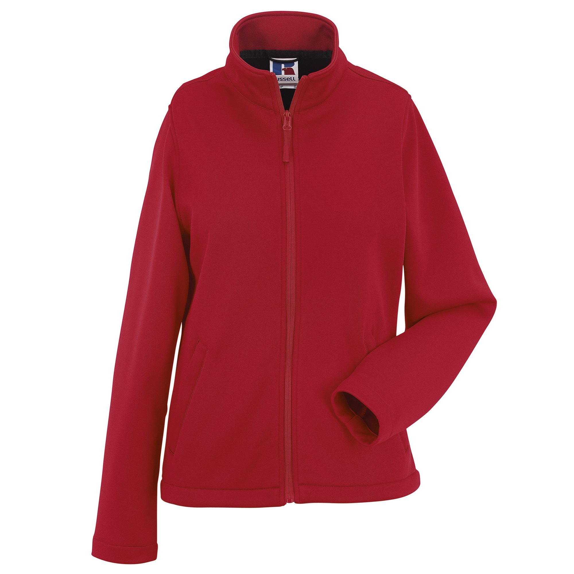 Russell Women's Smart Softshell Jacket - Lightweight Water-Resistant Windbreaker for Outdoor Activities (XL, Classic Red) - Perfect for Hiking, Running & Casual Wear