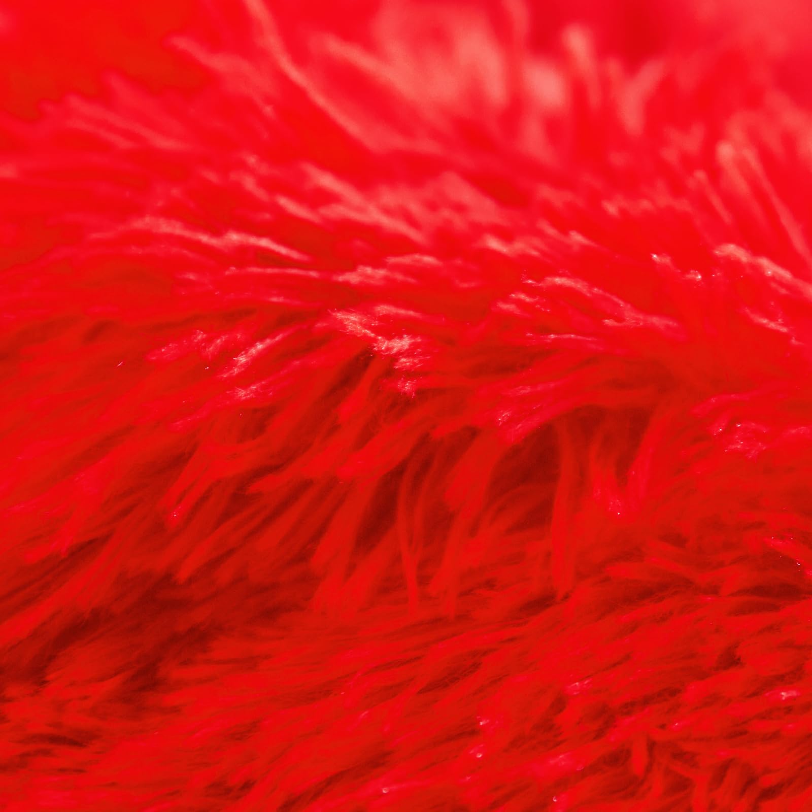 Fluffy Red Comforter Cover Set Queen Size - Plush 3-Piece Bedding Set (1 Faux Fur Duvet Cover + 2 Fuzzy Pillowcases) - Ultra Soft Red Bed Set for Cozy Winter Nights - Perfect for Master Bedroom & Guest Room Decor