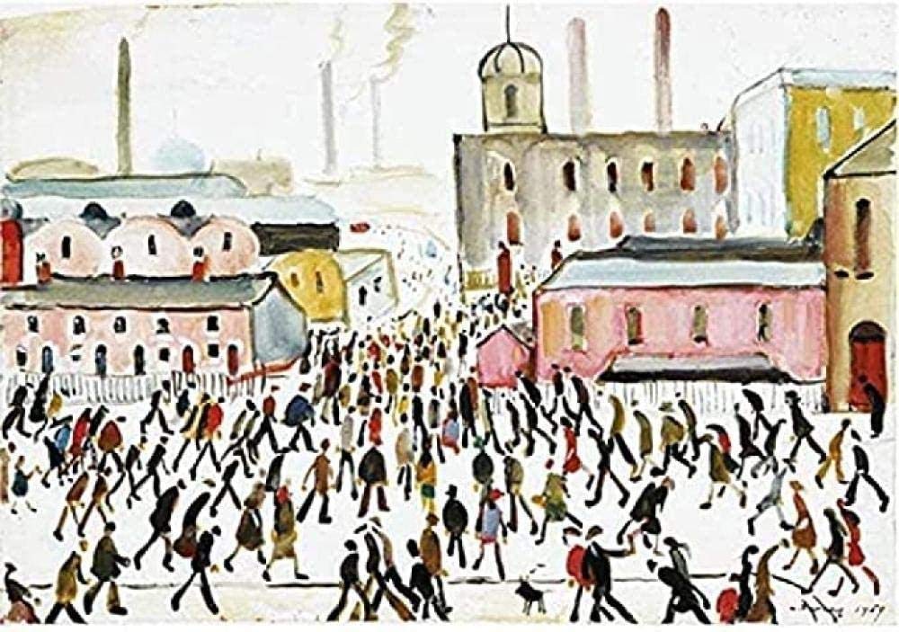 L.S. Lowry 1000-Piece Adult Jigsaw Puzzle - 'Thermoses Going to Work' Landscape Art Puzzle for Stress Relief & Home Decor | Perfect Gift for Puzzle Lovers & Art Enthusiasts | Great for Family Game Nights, Office Breaks & Relaxation Activities
