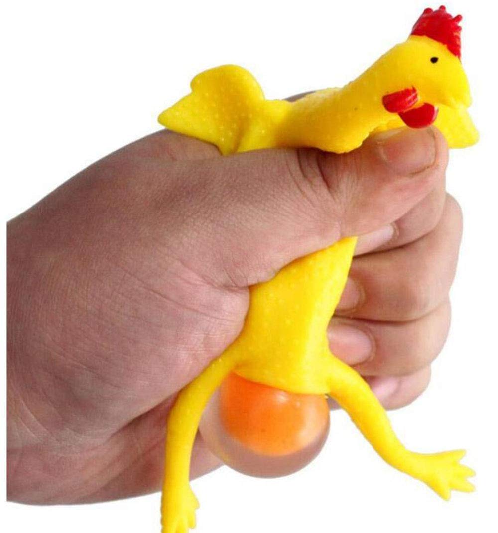 16cm Funny Squishy Toys Chicken and Eggs - Stress Relief Fidget Toys for Kids & Adults - Perfect for Anxiety Relief, Office Desk Decor, and Sensory Play