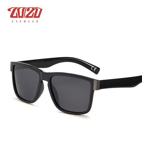 20/20 Men's Classic Polarized Driving Sunglasses - UV Protection, Anti-Glare, Lightweight Frame (Black, Model PL278) - Perfect for Road Trips, Commuting & Outdoor Activities