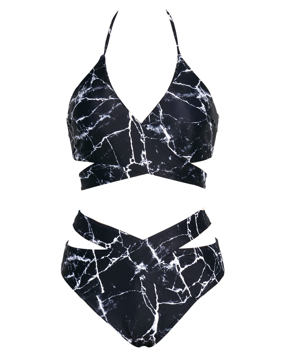 Holipick Women's High Waisted Push Up Bikini Set - Beach & Pool Swimwear