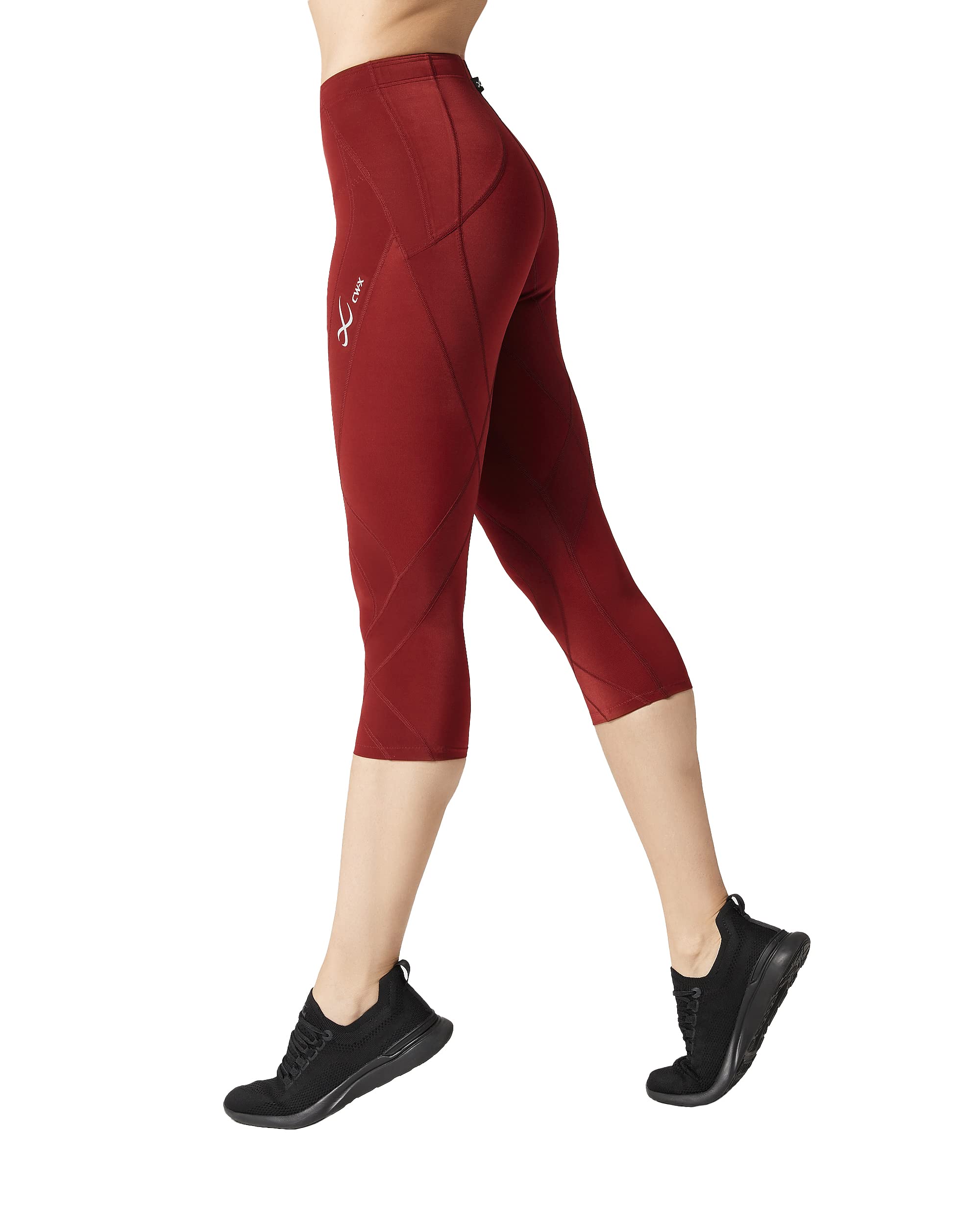 CW-X Women's Endurance Generator 3/4 Compression Tights - Joint & Muscle Support for Running, Cycling & Workouts - High-Performance Athletic Leggings for Active Women