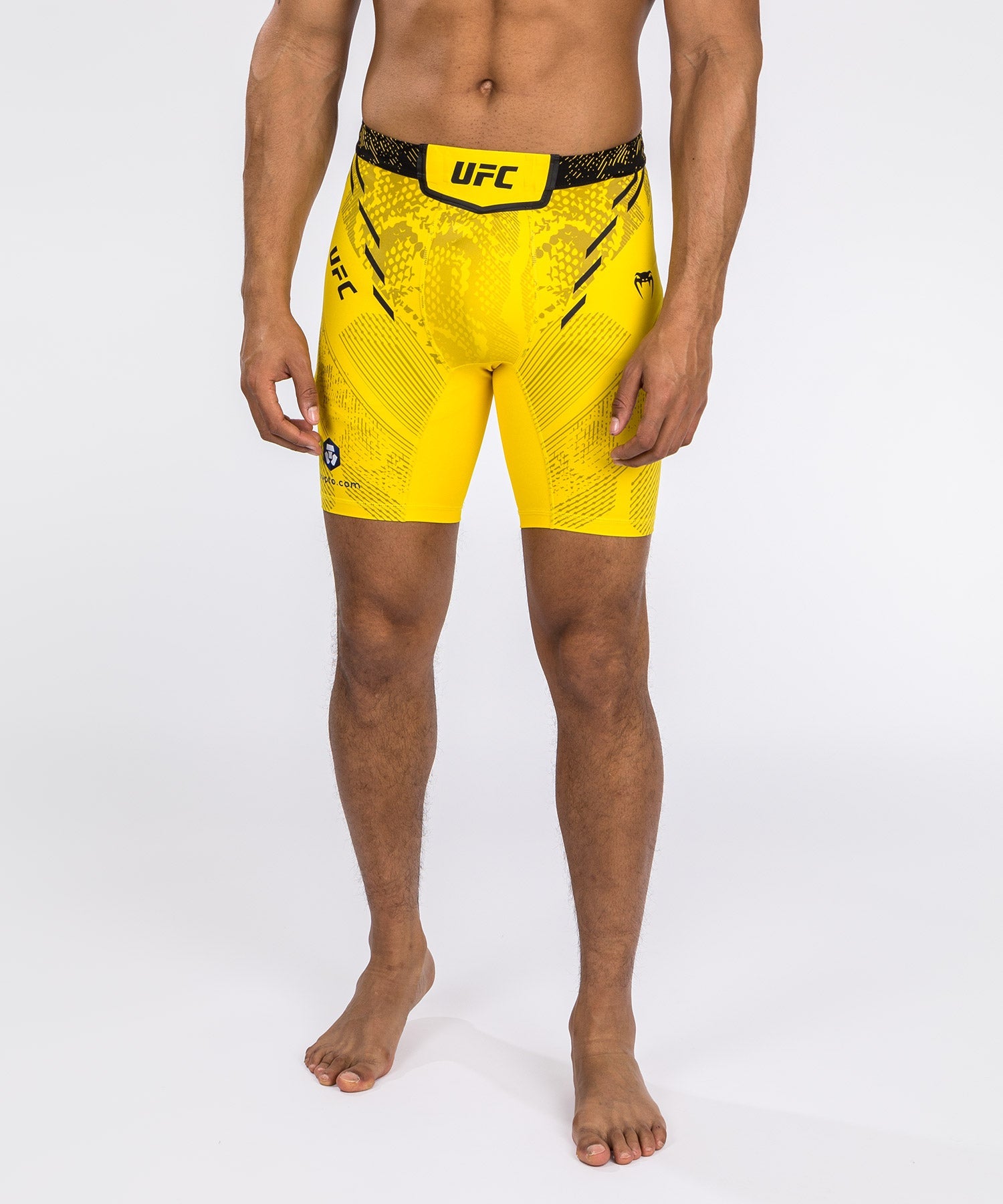 Venum UFC Adrenaline Personalized Authentic Fight Night MMA Shorts for Men - Yellow | Vale Tudo Training & Competition Gear for UFC Fans & Fighters