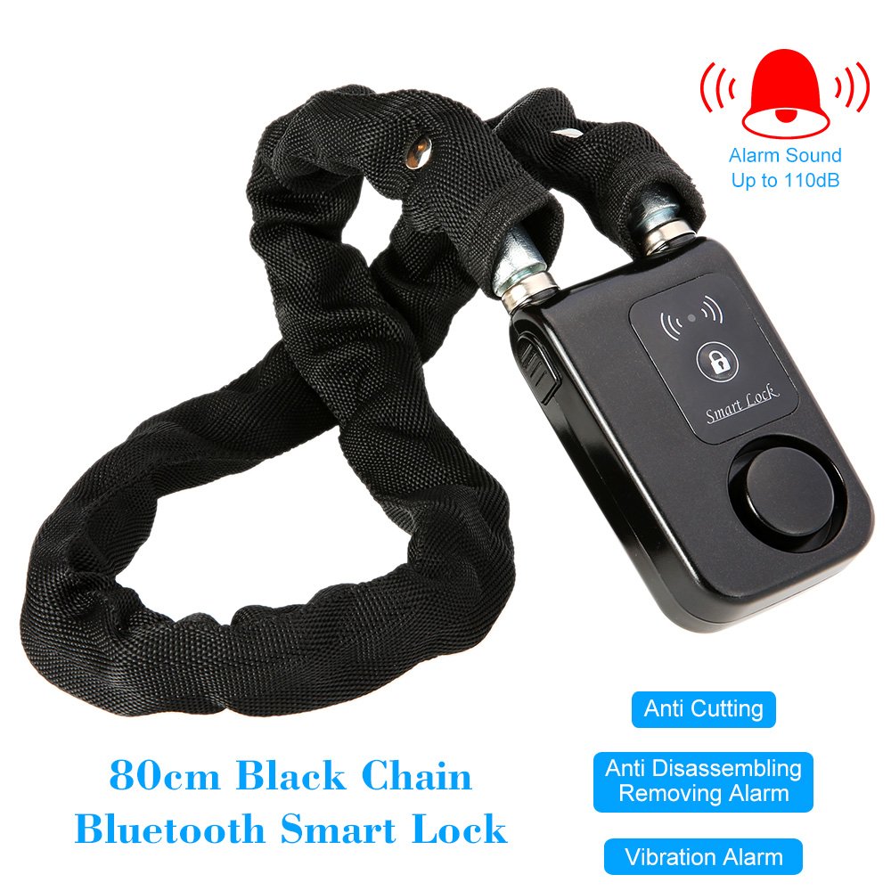 Smart Chain Lock - Waterproof Bluetooth Padlock with Keyless Phone APP Control for Bikes, Gates & Storage - Secure Your Outdoor & Indoor Belongings