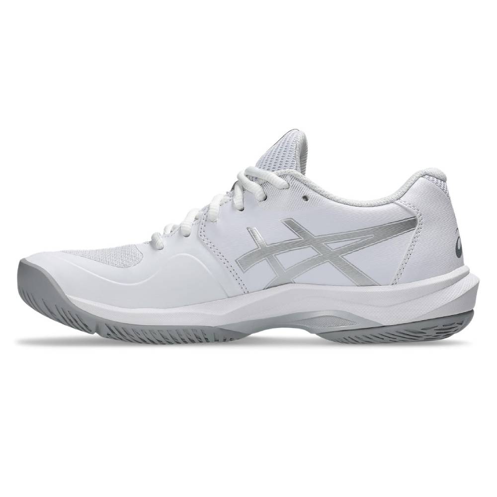 ASICS Game FF Women's Tennis Shoes - White/Pure Silver - Lightweight & Supportive Court Shoes for Competitive Play | Perfect for Tennis Matches, Training & Gym Workouts
