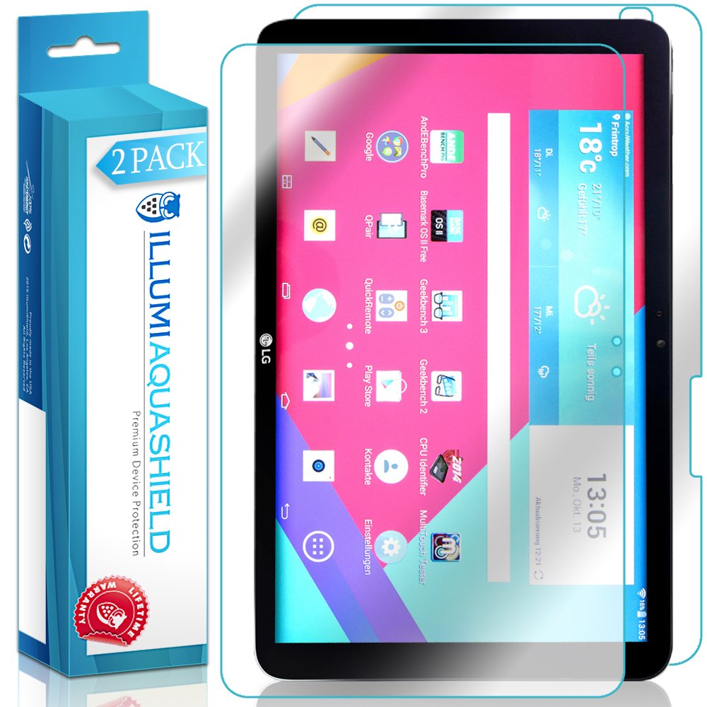 Premium HD Clear TPU Screen Protector for LG G Pad II 10.1 (2-Pack) - Bubble-Free Front & Back Protection - Perfect for Work, Travel & Entertainment