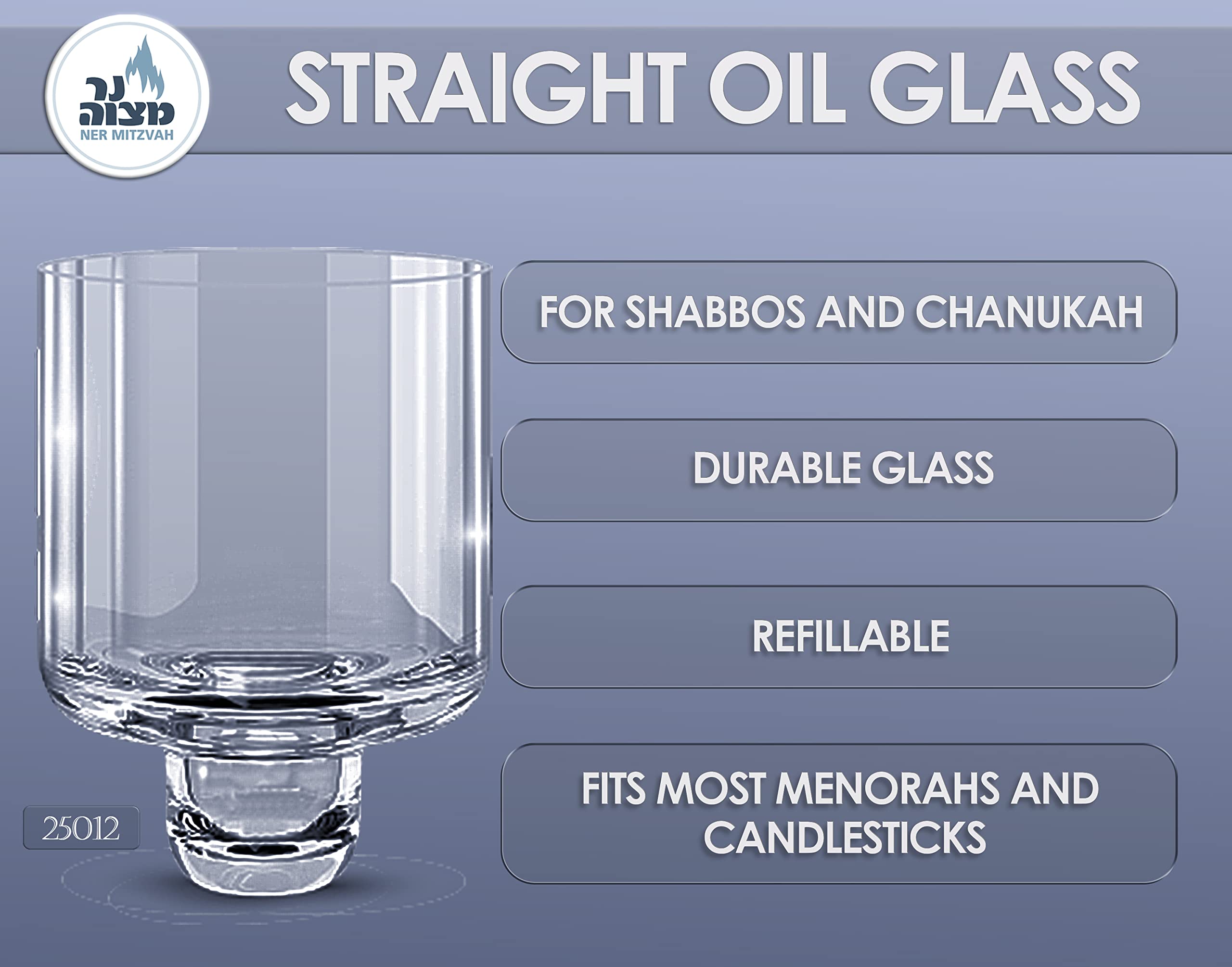 Premium Ner Mitzvah Chanukah Menorah Glass Oil Cups - 9 Pack of #12 Glass Inserts for Hanukkah Menorahs - Perfect for Hanukkah Celebrations & Jewish Home Decor