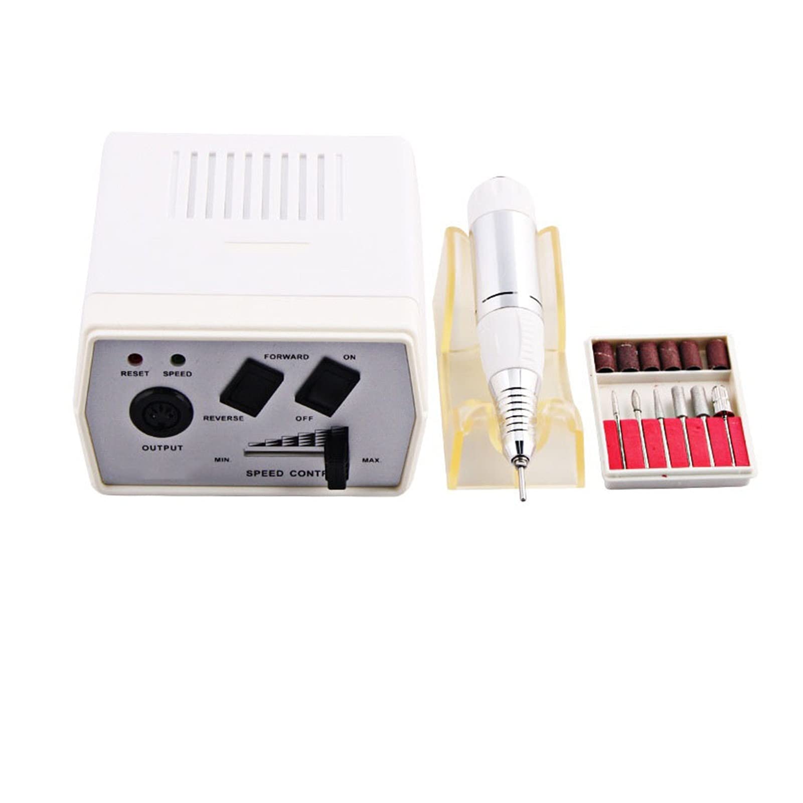 Professional 30000RPM Electric Nail Drill Machine - High Power Manicure & Pedicure Kit with Nail Polishing Tool for Natural Nails & Gel Polish (White) | Perfect for Salon, Home & Travel Nail Care