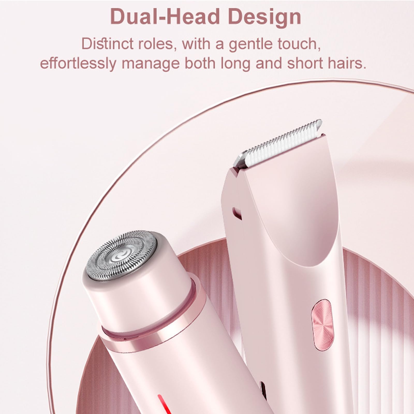 Leoni Sensabare 2 in 1 Electric Shaver & Trimmer - Dual Head Wet/Dry Rechargeable Razor for Women & Men - Perfect for Travel, Gym & Home Use
