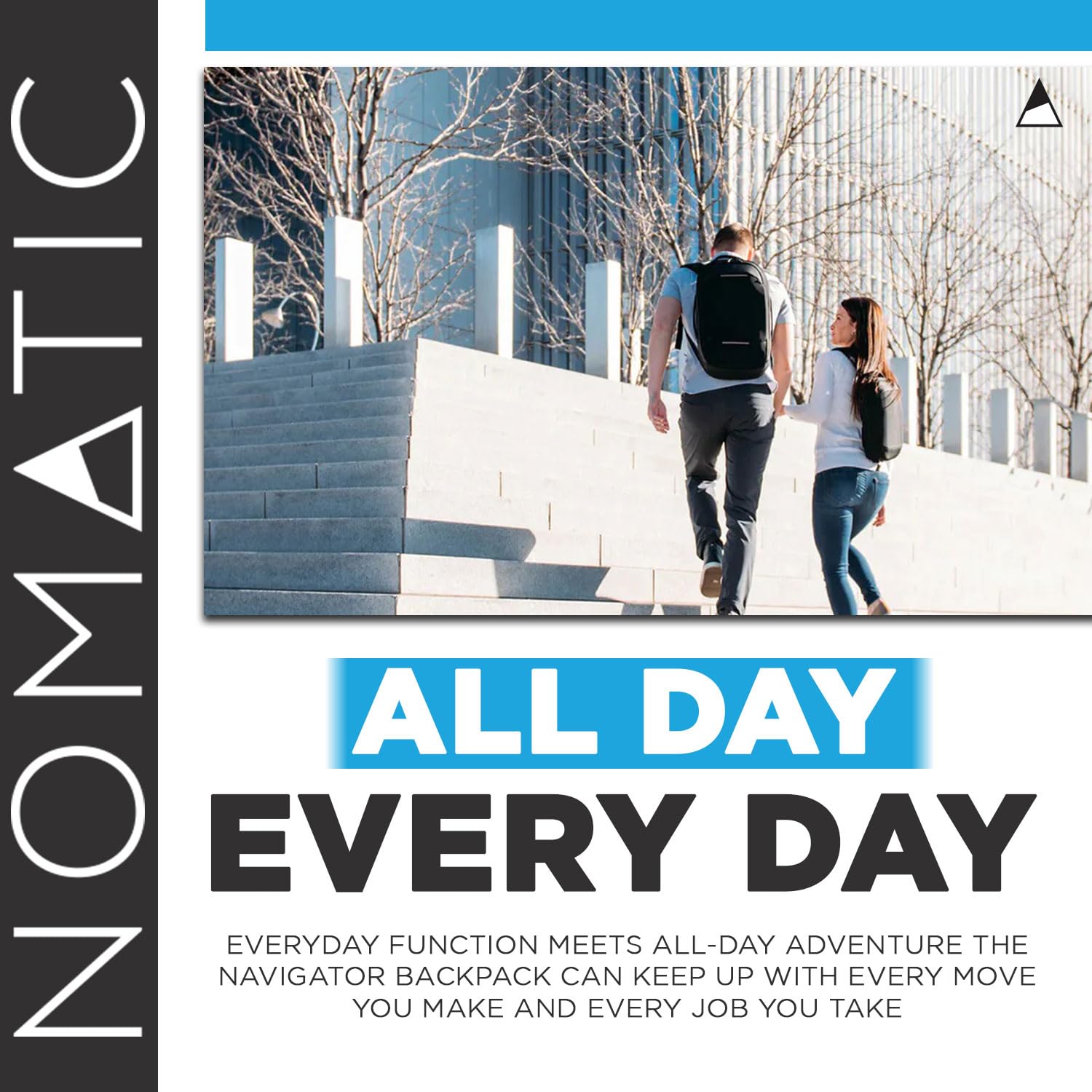 NOMATIC Navigator Premium 15L Expandable Backpack - Water Resistant Anti-Theft Laptop Bag with 6L Built-In Expansion - Perfect for Travel, Work & Daily Commute - Black Computer Backpack for Professionals & Students