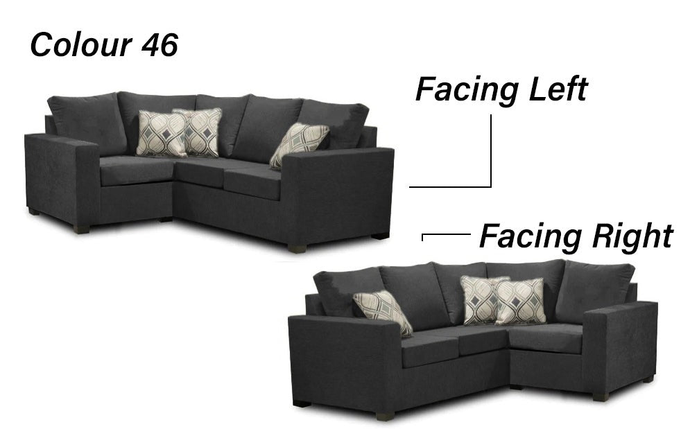 Premium Canadian Made 2x1 Sectional Sofa - LHF/RHF Configurable with 17 Color Options | Modern Living Room Furniture for Small Spaces & Apartments