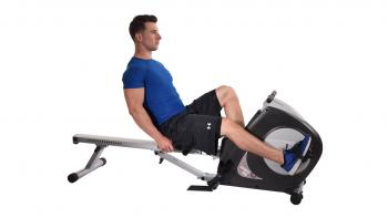 Stamina Conversion II Recumbent Exercise Bike & Rower - Dual Function Home Gym Equipment for Cardio & Strength Training | Perfect for Small Spaces, Home Workouts & Rehabilitation