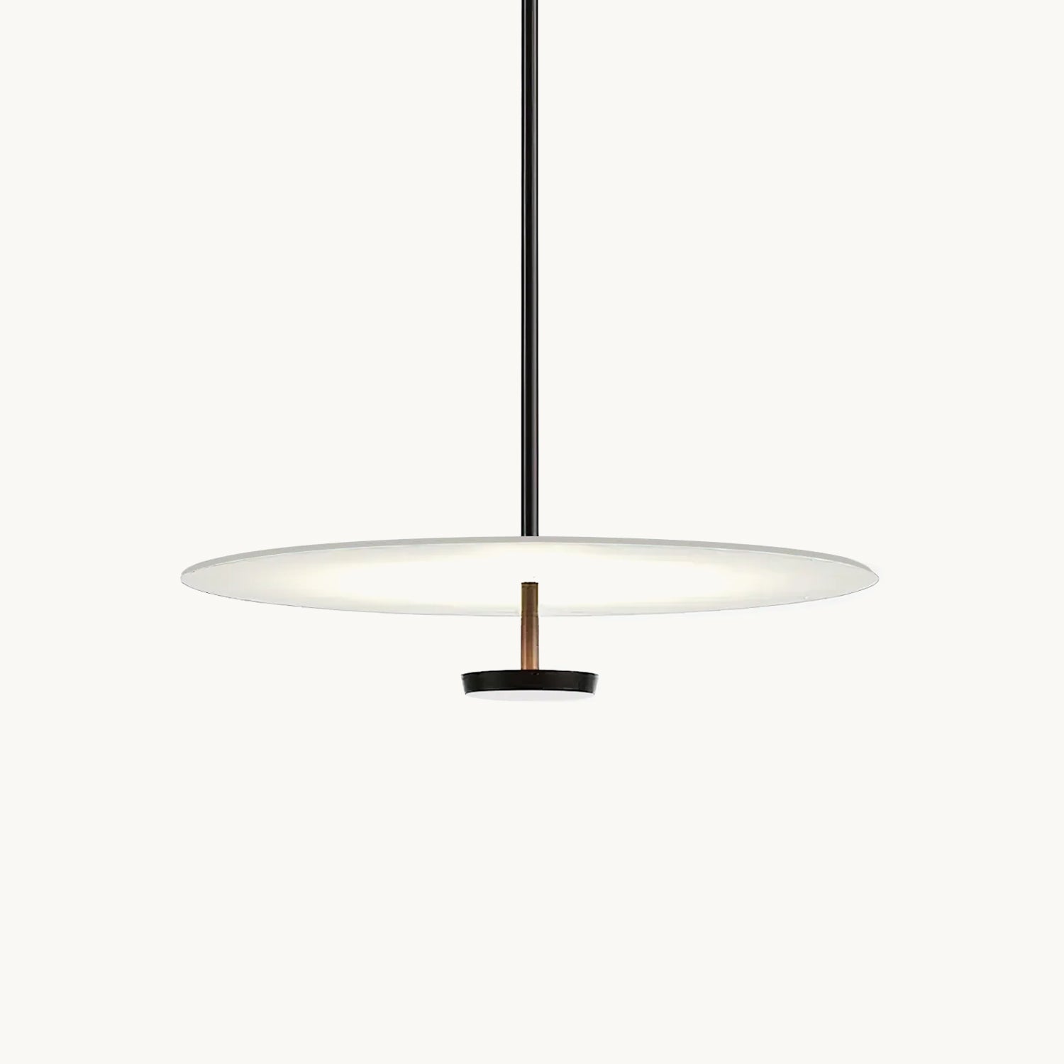 Modern Flat Pendant Light Fixture - Sleek Minimalist Ceiling Lamp for Kitchen Island, Dining Room & Bedroom Lighting - Energy Efficient LED Hanging Light with Adjustable Cord